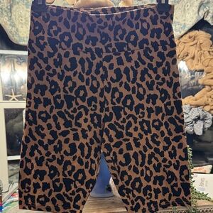 wild fable Brown and Black Leopard Bike Shorts